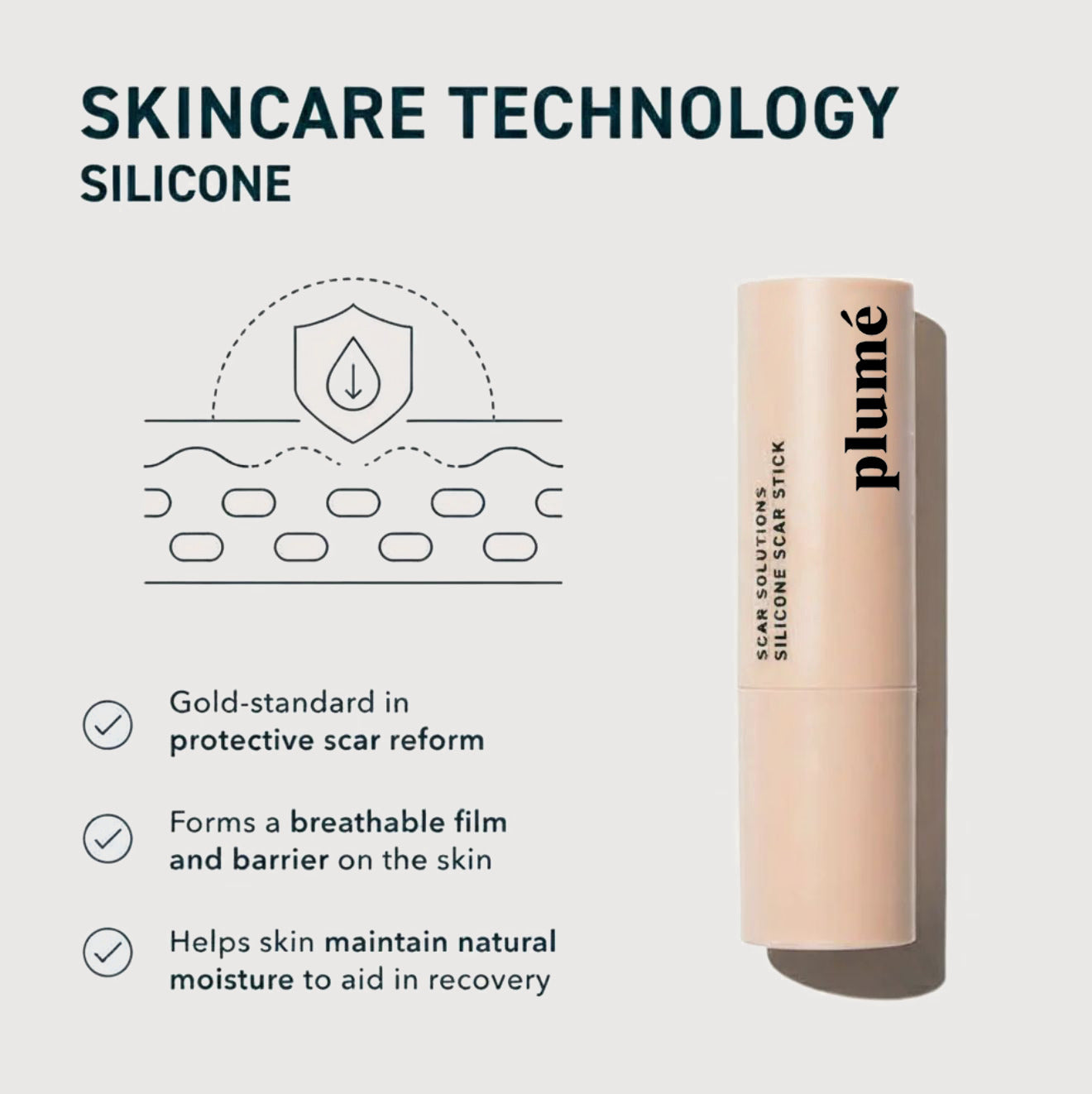 Plumé™ Medical-Grade Silicone Scar & Wrinkle Stick